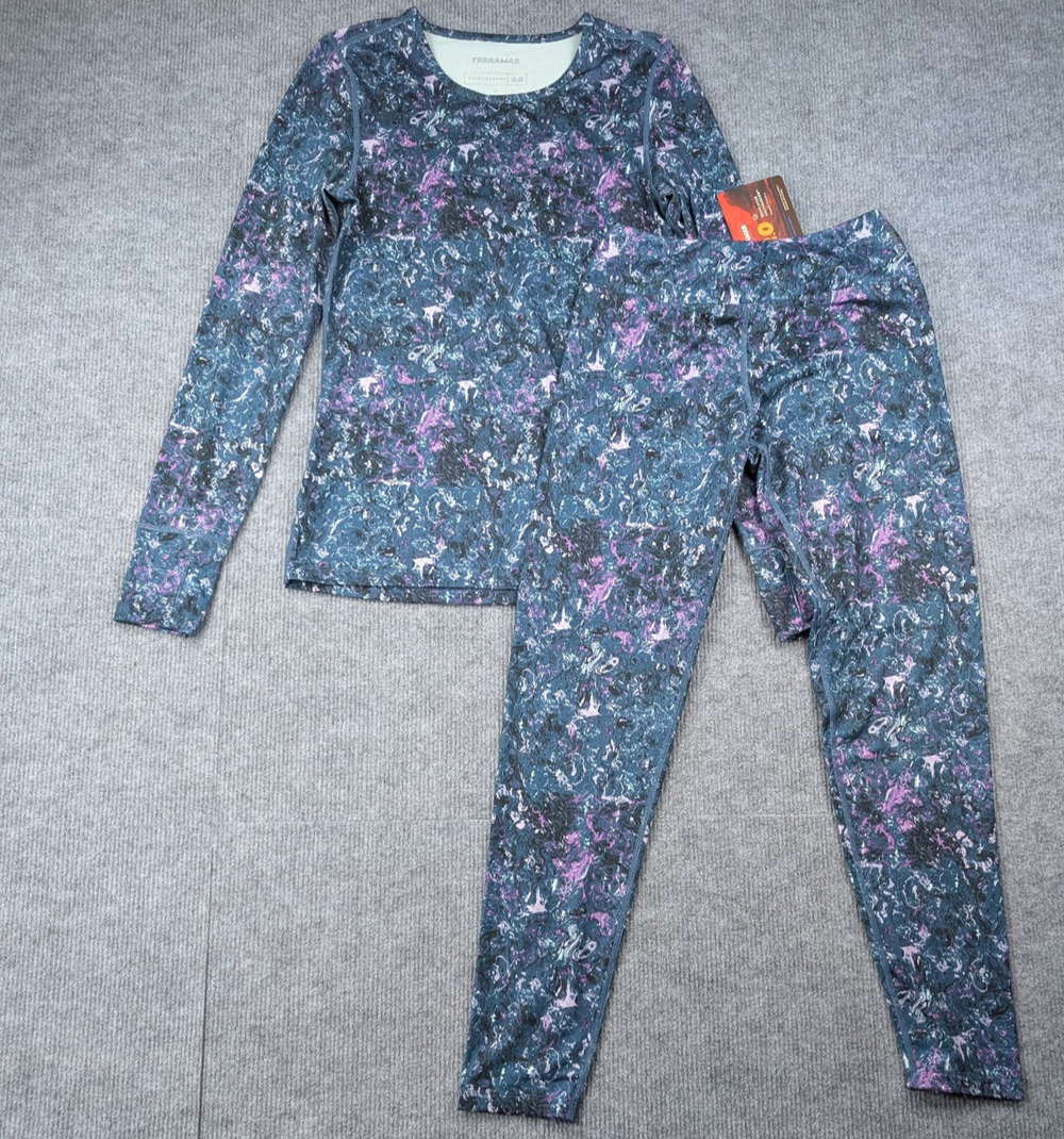 Terramar Climasense 2.0 Base Layer Set Womens Small Leggings Top Light Hiking